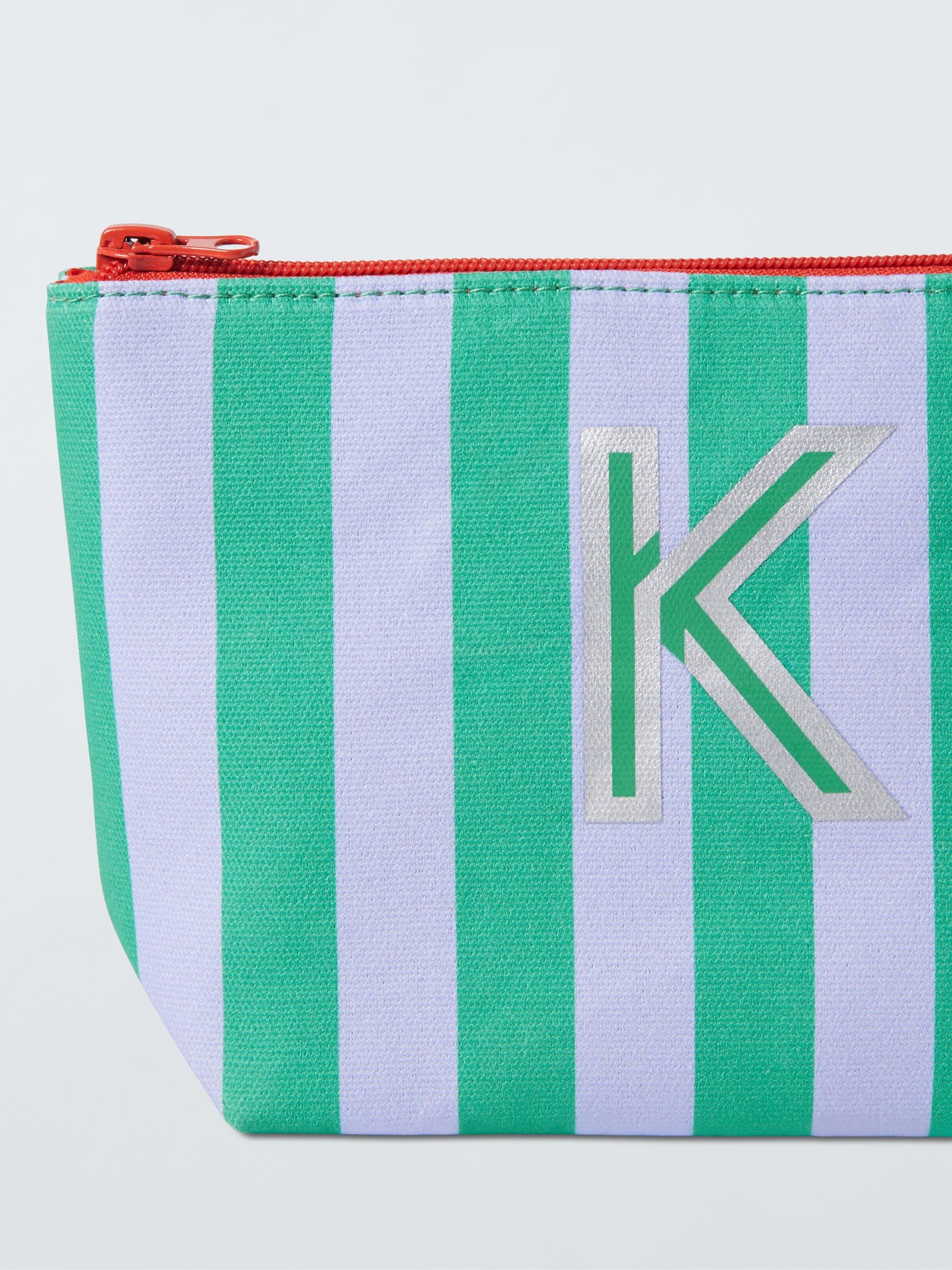 Product image 4 of 4, which shows John Lewis Stripe Alphabet Makeup Bag, K