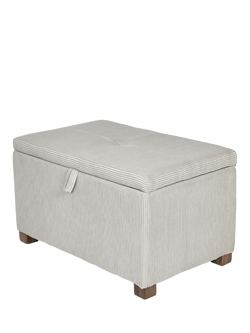 Gaia Baby Serena Corduroy Ottoman Footstool, Caramel, Ecru