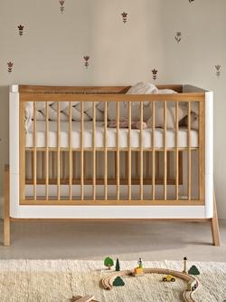Gaia Baby Hera Studio Edit Cot Bed - view 2, White / Oak