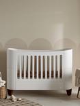 Gaia Baby Serena Cotbed and Dresser Set, White/Walnut