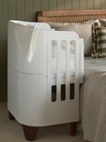 Gaia Baby Serena Bedside Crib, Mattress and Cotbed, White/ Walnut