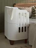 Gaia Baby Serena Mini Cot and Bedside Crib Set, White + Walnut
