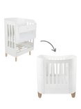 Gaia Baby Serena Bedside Crib, Mattress and Mini Cot Set