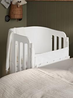 Gaia Baby Serena Bedside Crib, Mattress and Mini Cot Set - view 2, White/ Natural