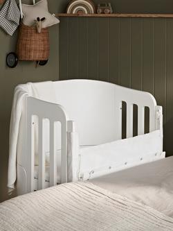 Gaia Baby Serena Bedside Crib, Mattress, Cotbed and Dresser - view 2, White/Natural