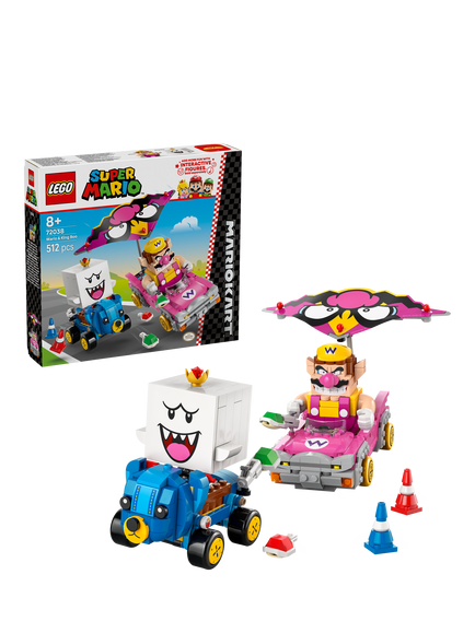 LEGO Super Mario 72038 Mario Kart Wario & King Boo Toy Vehicle Playset, Multi