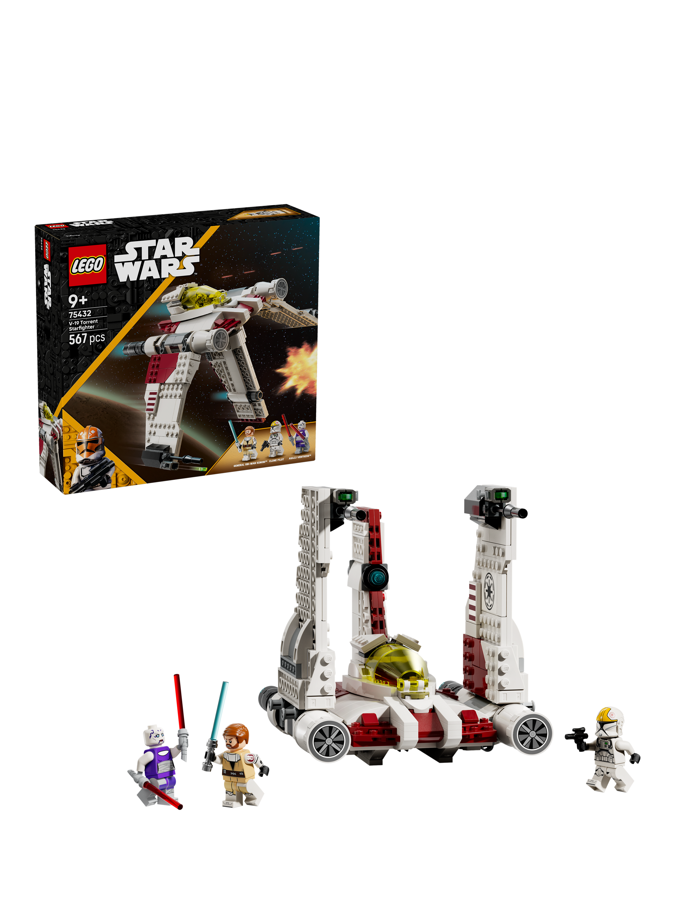 LEGO Star Wars 75432 V-19 Torrent Starfighter Building Toy