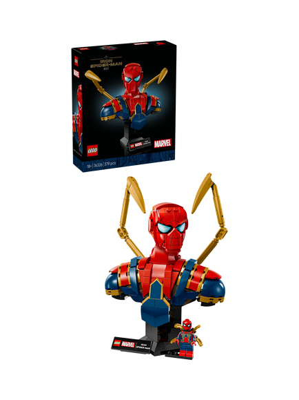LEGO Marvel 76326 Iron Spider-Man Bust Avengers Building Set 76326, Multi