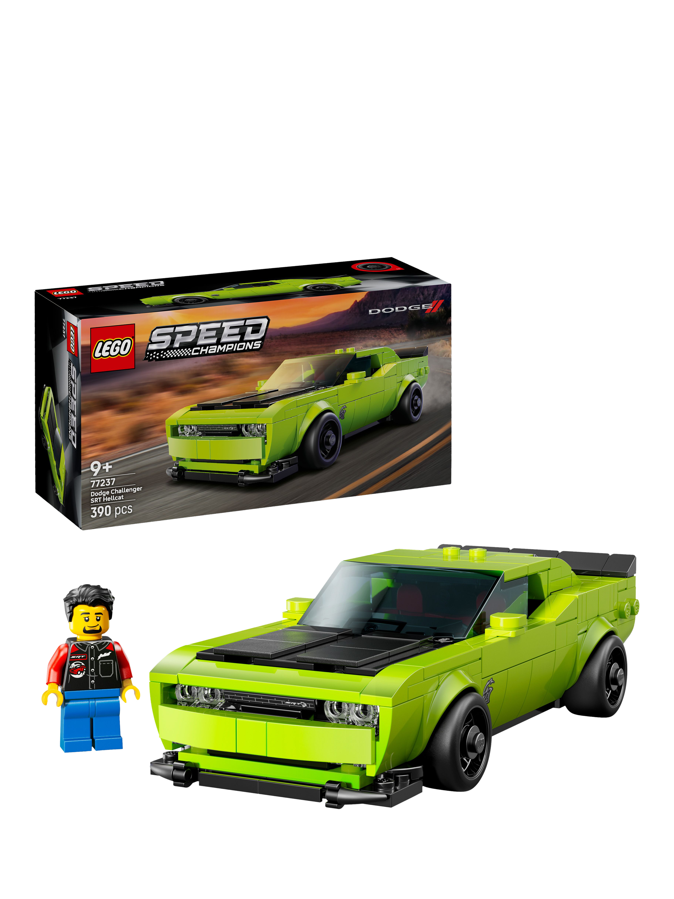 LEGO Speed Champions 77237 Dodge Challenger SRT Hellcat Sports Car Toy