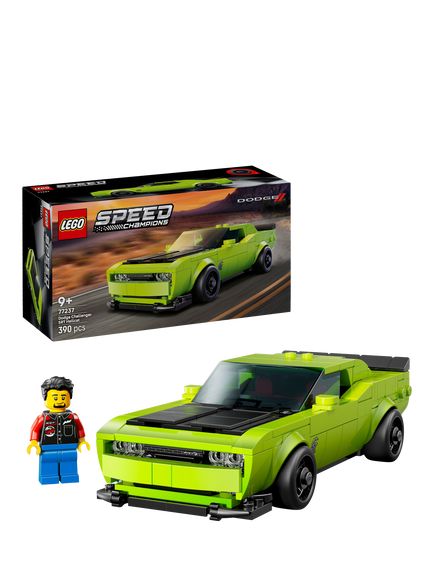 LEGO Speed Champions 77237 Dodge Challenger SRT Hellcat Sports Car Toy, Multi