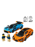 LEGO Speed Champions 77238 Lamborghini Revuelto & Huracán STO Race Cars