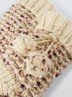 John Lewis Chunky Knit Bootie Socks, Fig - view 2, Multi