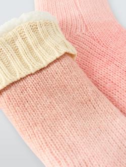 John Lewis Rainbow Lounge Socks, Pink - view 2, Pink