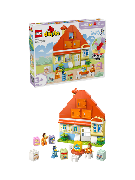 LEGO DUPLO Bluey's Family House with Memory Game 10459, Multi