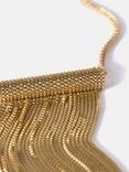 Mint Velvet Fringe Necklace, Gold Toned