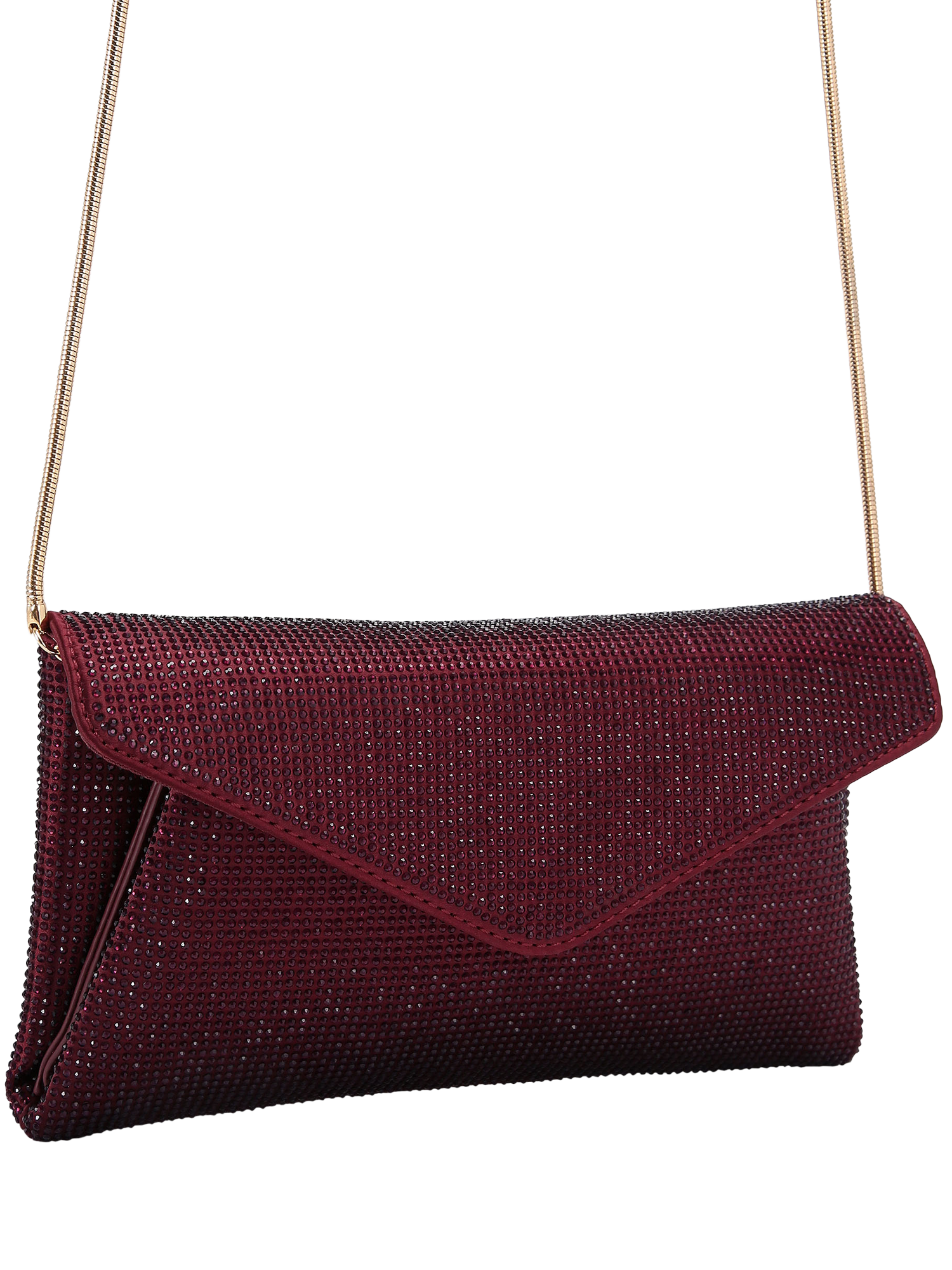 Product image 2 of 4, which shows Carvela Stargaze Embellished Envelope Clutch bag, Red