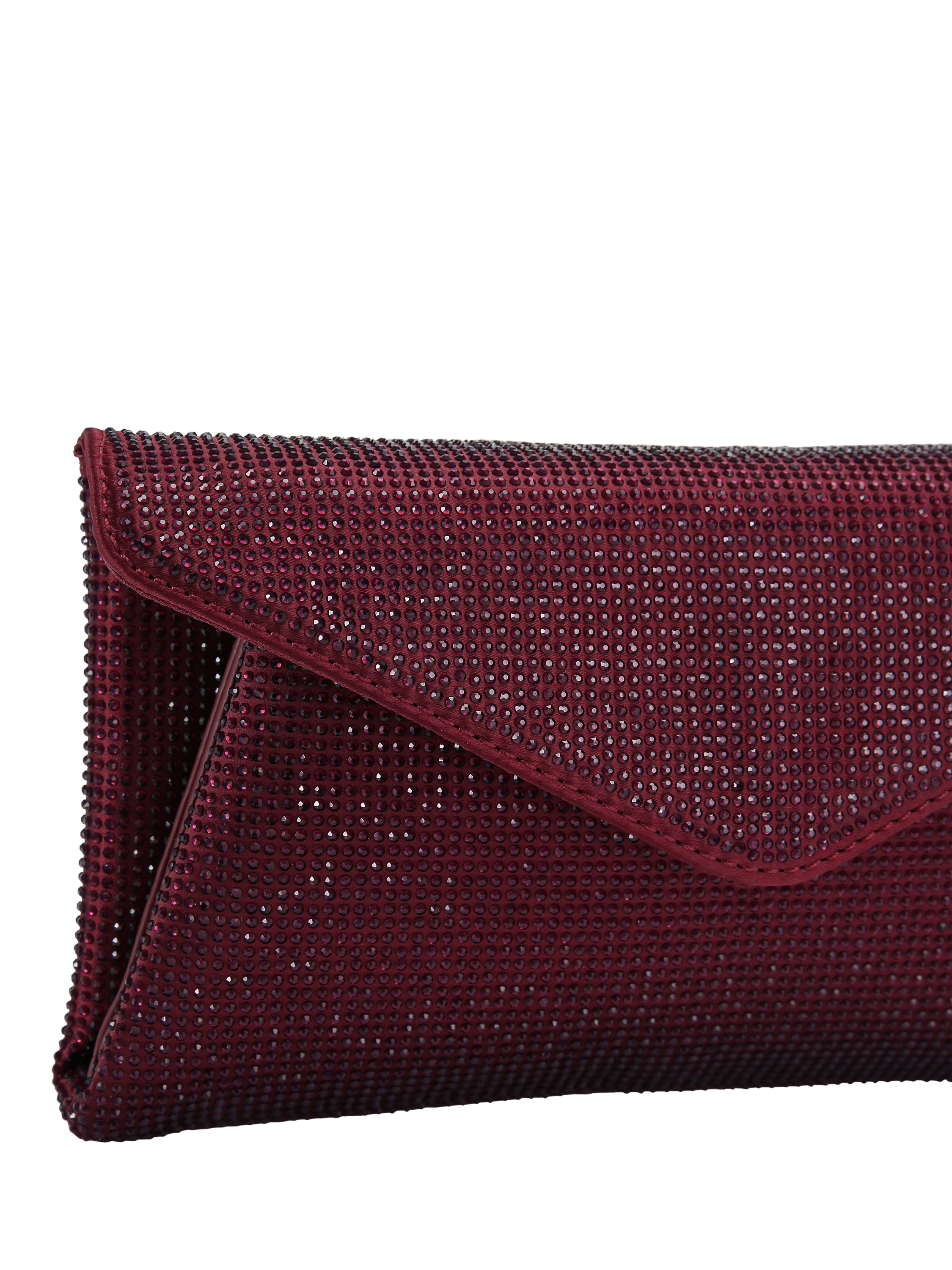 Product image 4 of 4, which shows Carvela Stargaze Embellished Envelope Clutch bag, Red