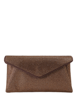 Carvela Stargaze Embellished Envelope Clutch Bag, Brown
