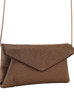 Carvela Stargaze Embellished Envelope Clutch Bag - view 2, Brown