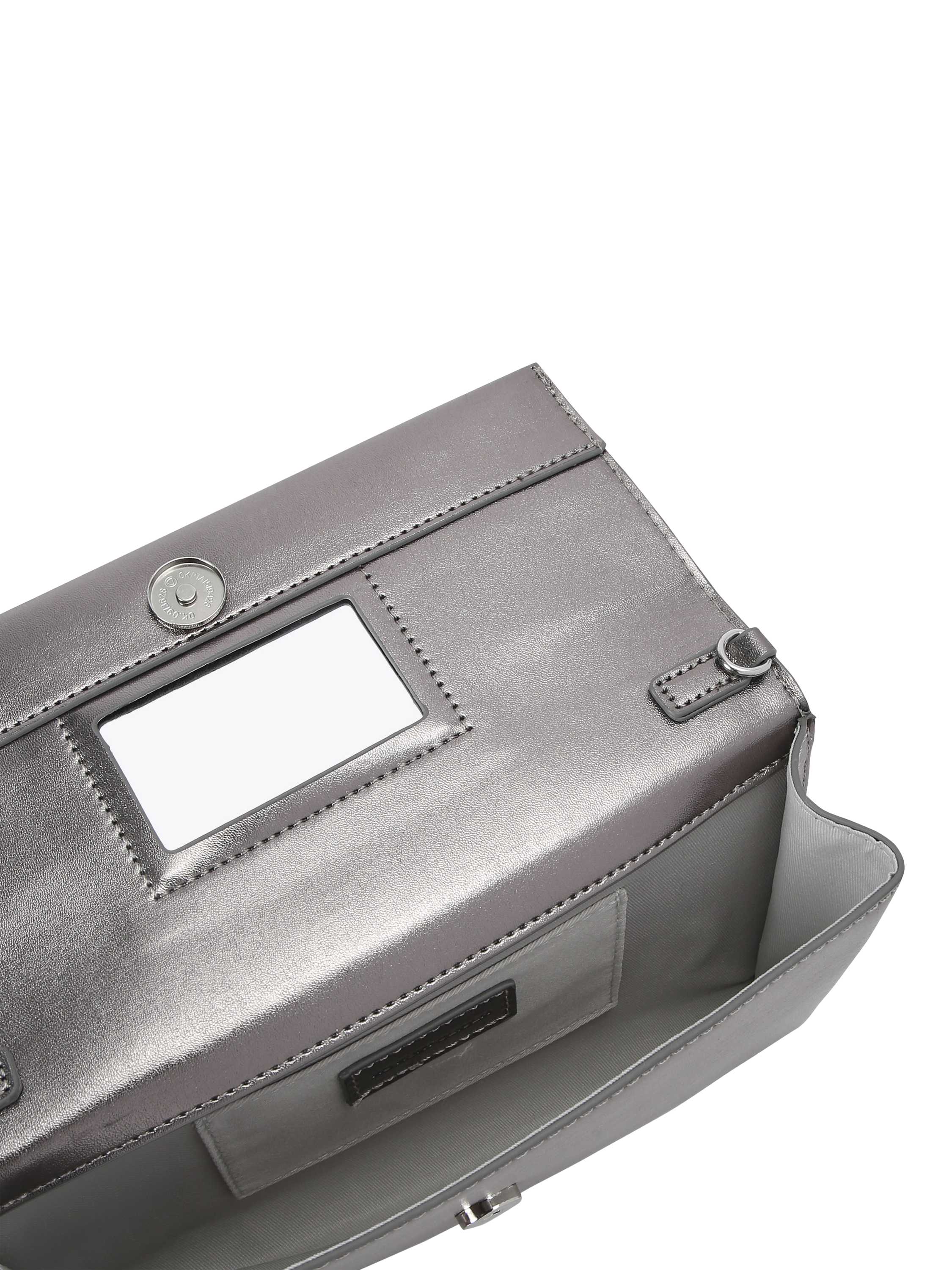 Product image 5 of 6, which shows KG Kurt Geiger Brielle Clutch Bag, Grey Pewter