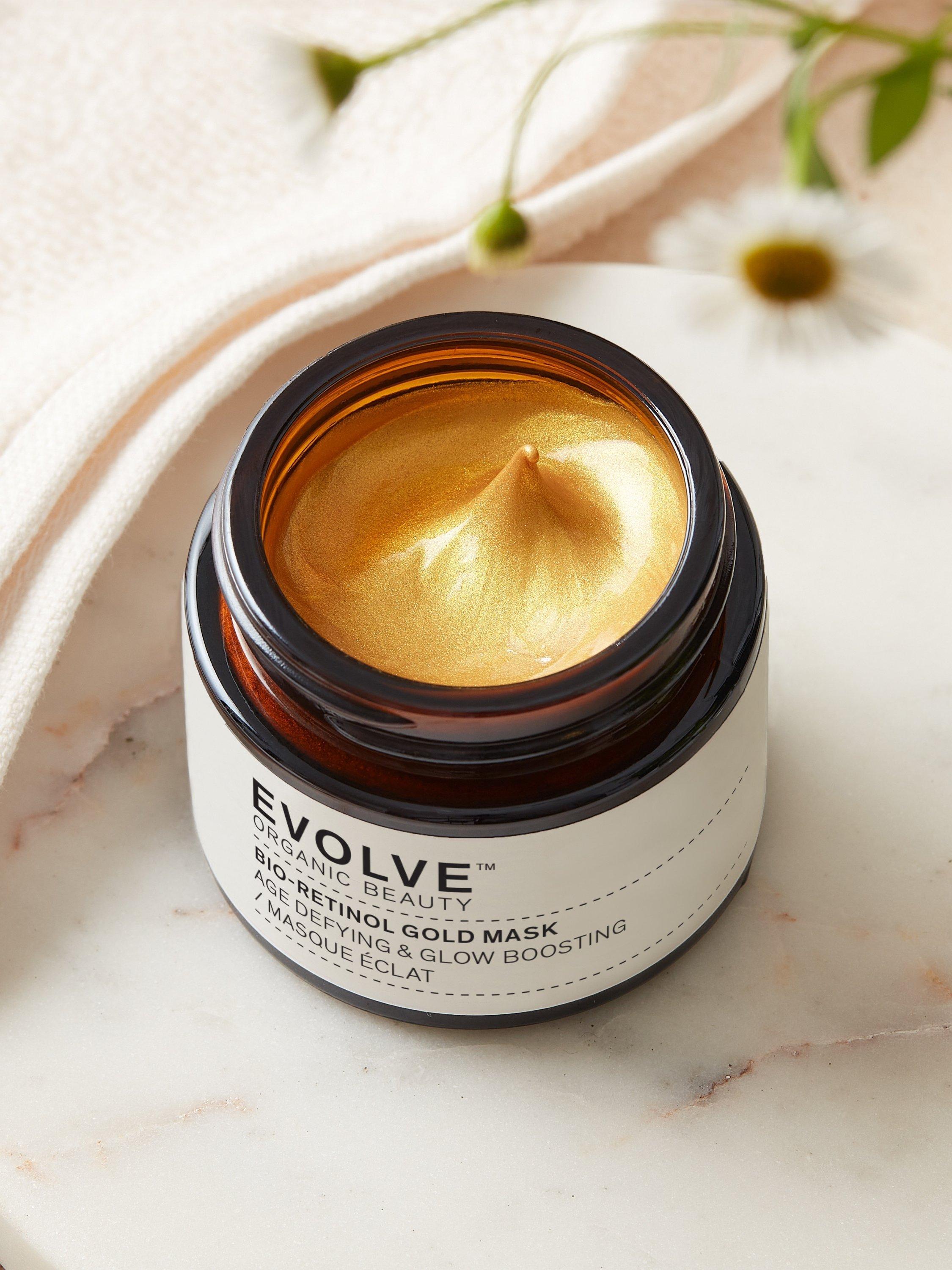 Product image 4 of 7, which shows Evolve Organic Beauty Bio-Retinol Gold Mask, 30ml