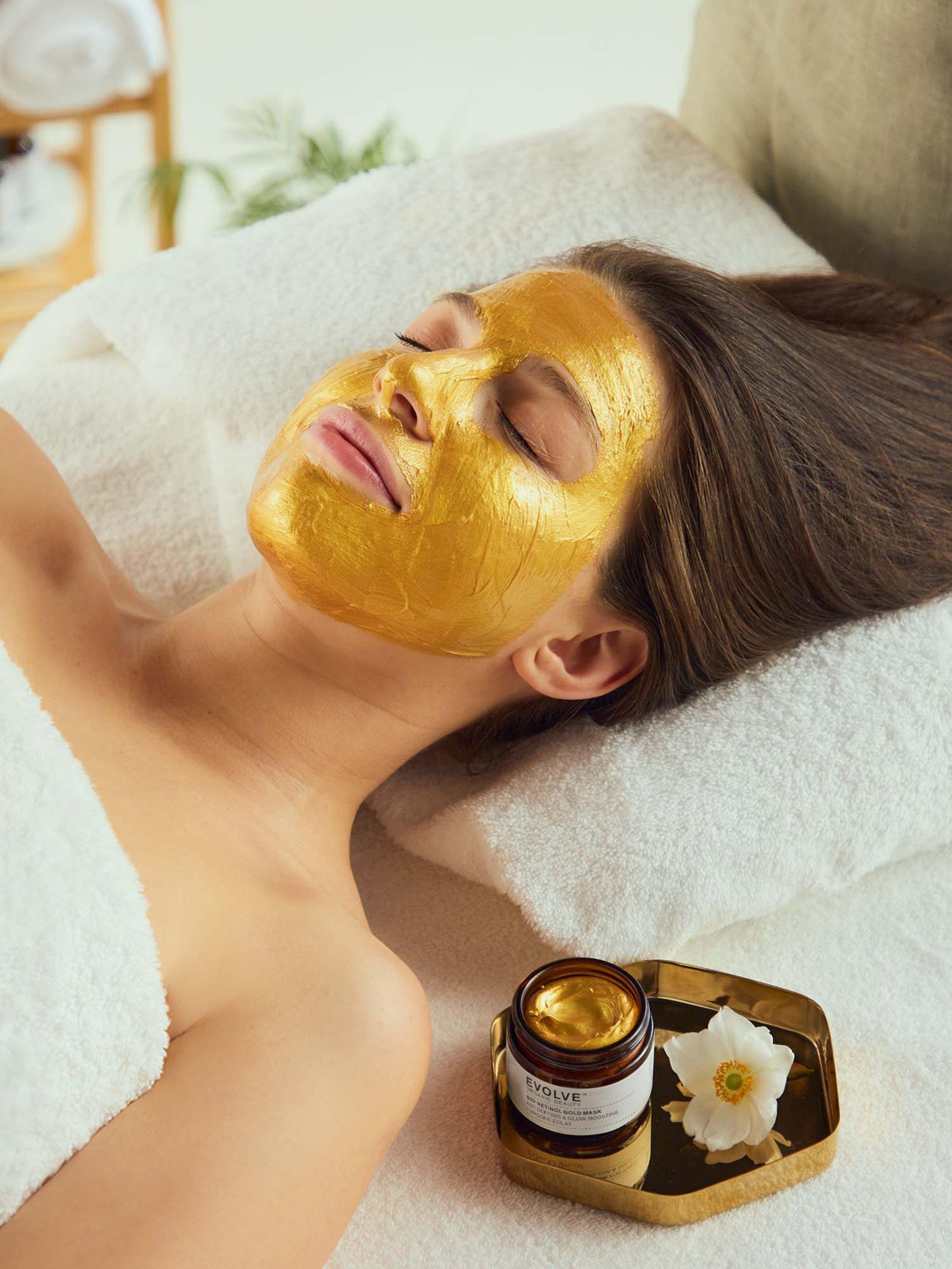 Product image 6 of 7, which shows Evolve Organic Beauty Bio-Retinol Gold Mask, 30ml