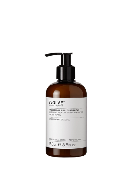 Evolve Organic Beauty Sunless Glow 3-In-1 Gradual Tan, 250ml, 