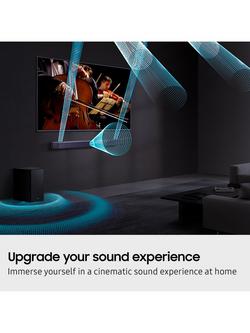 Samsung HW-Q600F Bluetooth Soundbar with Dolby Atmos & Wireless Subwoofer, Black - view 2, Black