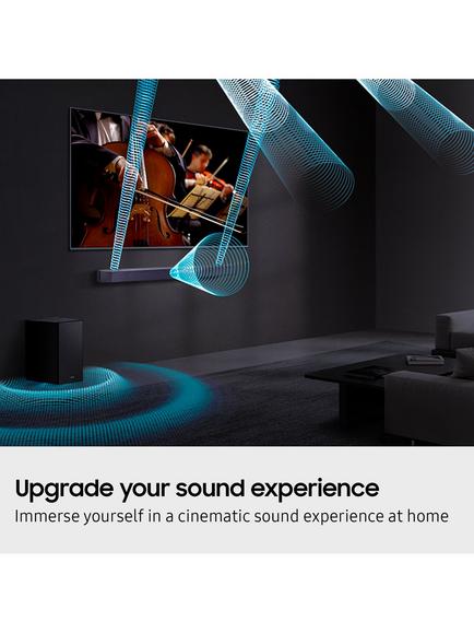 Samsung HW-Q600F Bluetooth Soundbar with Dolby Atmos & Wireless Subwoofer, Black - view 2, Black