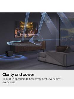 Samsung HW-Q800F Bluetooth Wi-Fi Cinematic Soundbar with Dolby Atmos, DTS:X & Wireless Subwoofer, Black - view 2, Black