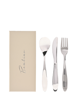 Bambino Silver-Plated Children's Cutlery Set, 3 Piece, Silver