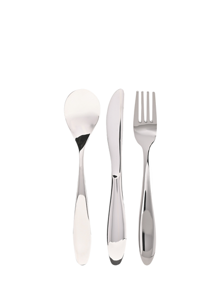 Bambino Silver-Plated Children's Cutlery Set, 3 Piece - view 2, Silver