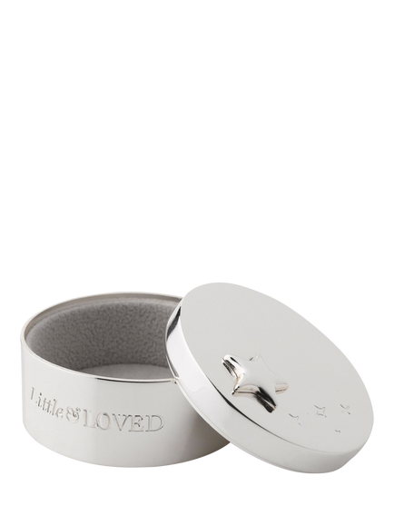 Bambino Silver-Plated Little & Loved Keepsake Box, Silver