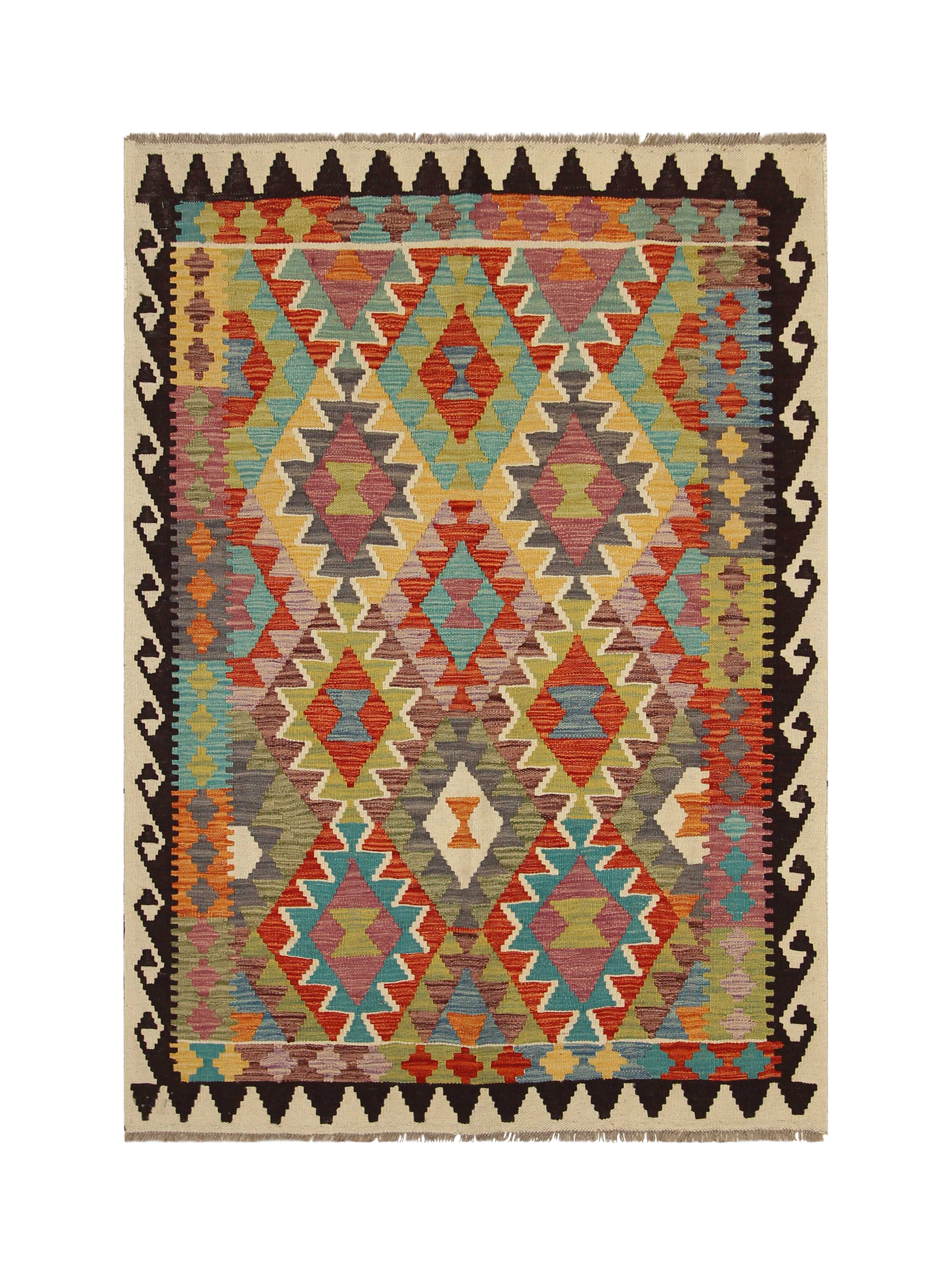 Gooch Oriental Kelim Pure Wool Rug, L172 x W120 cm, Multi