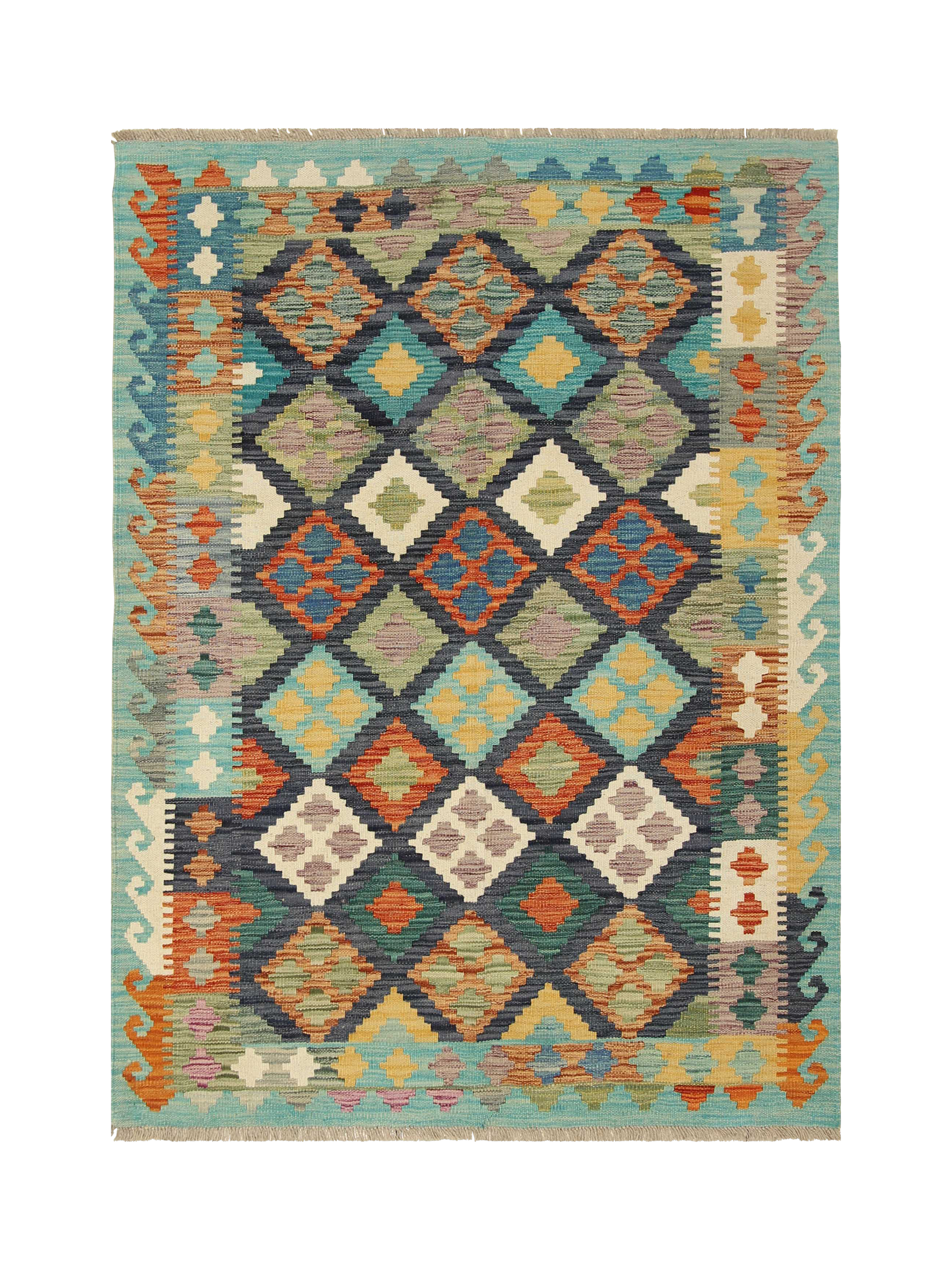 Gooch Oriental Kelim Pure Wool Rug, L172 x W125 cm, Multi