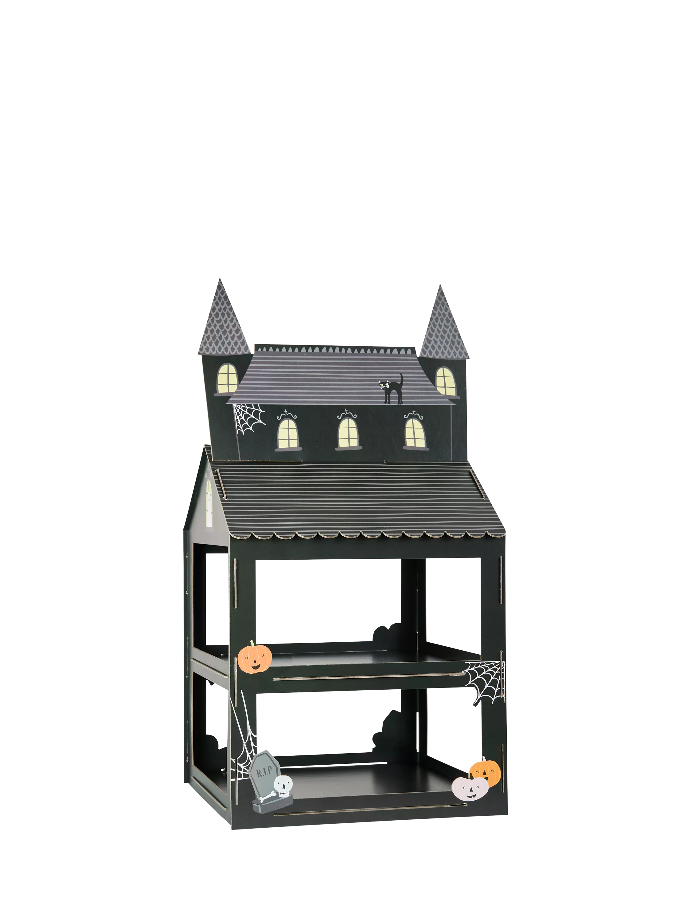 Hootyballoo Haunted House Cardboard Treat Stand