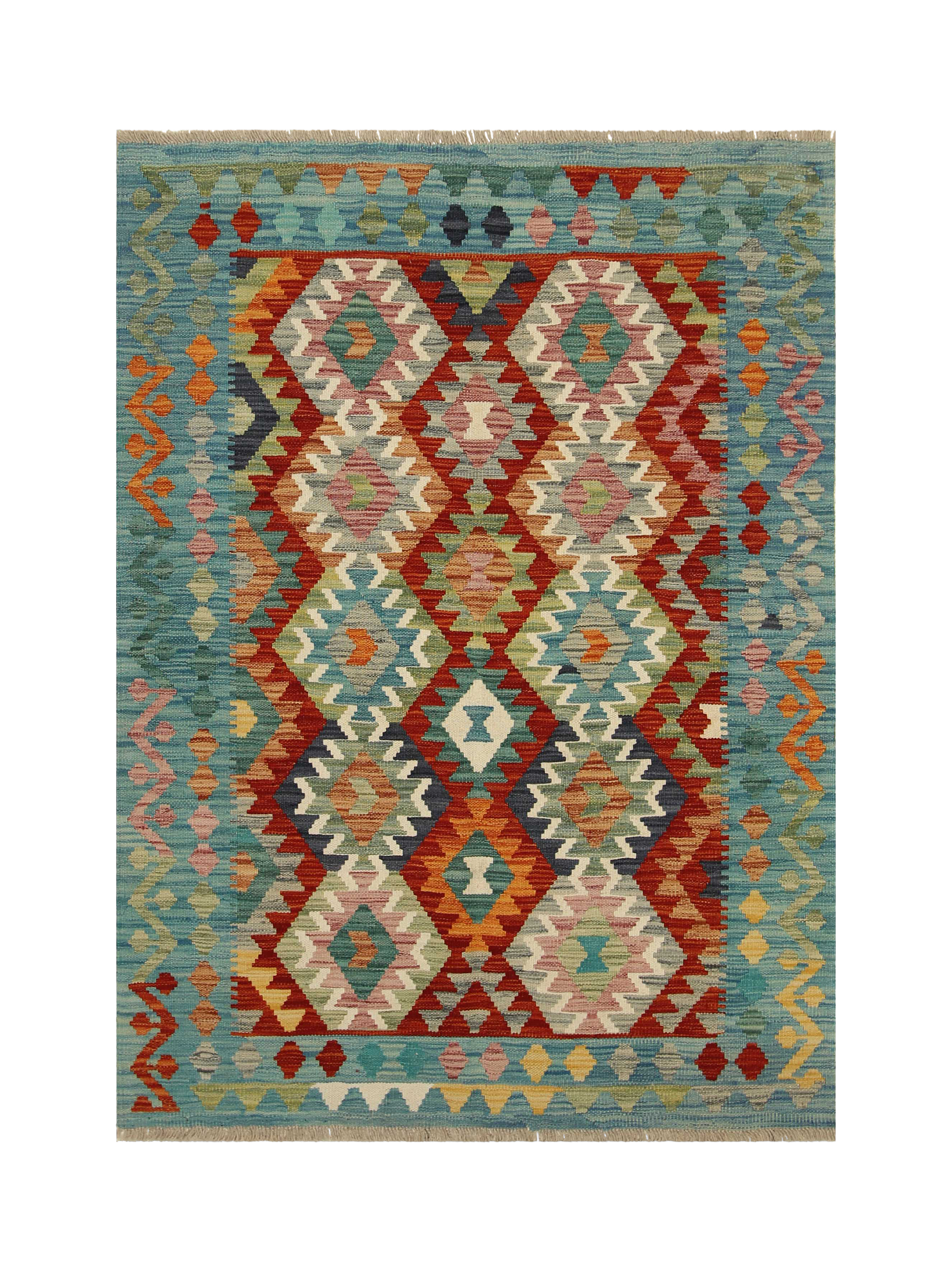 Gooch Oriental Kelim Pure Wool Rug, L173 x W129 cm, Multi