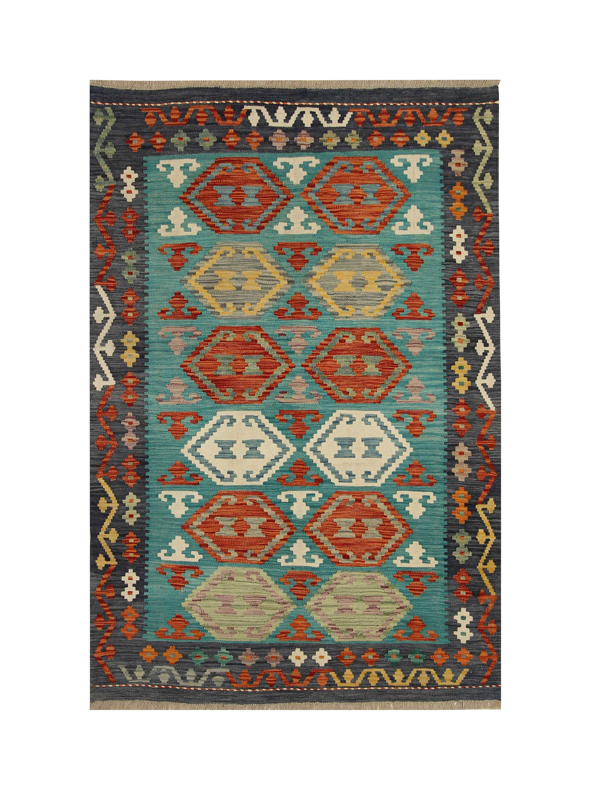Gooch Oriental Kelim Pure Wool Rug, L178 x W120 cm, Multi