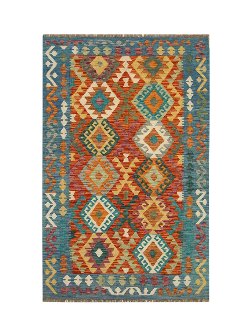 Gooch Oriental Kelim Pure Wool Rug, L189 x W120 cm, Multi