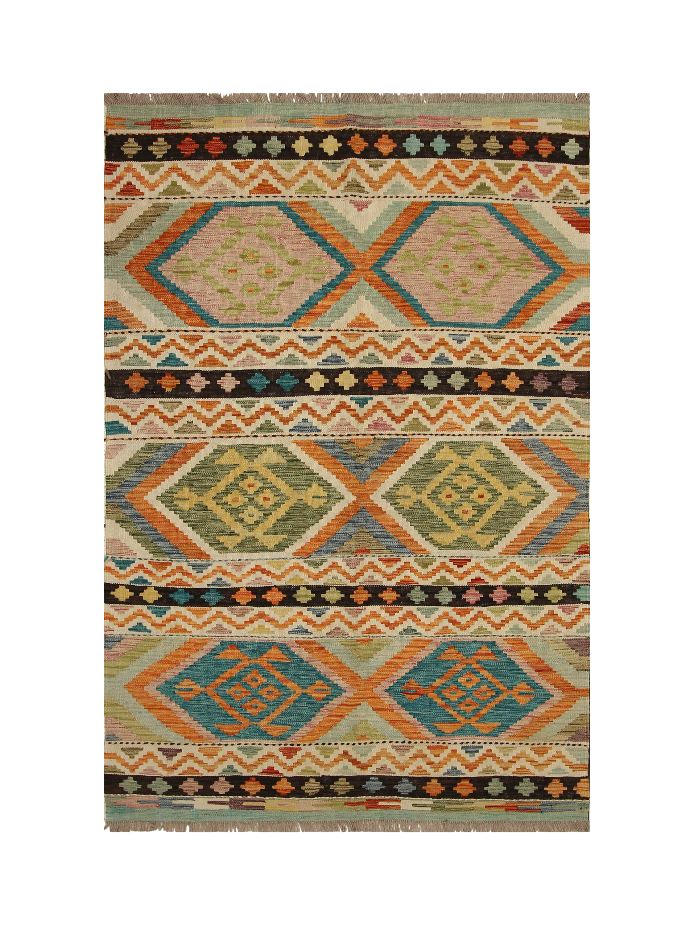 Gooch Oriental Kelim Pure Wool Rug, L190 x W125 cm, Multi