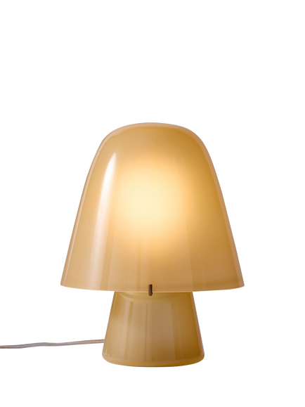 West Elm Gilmore Glass Mushroom Table Lamp, White Natural, White Natural