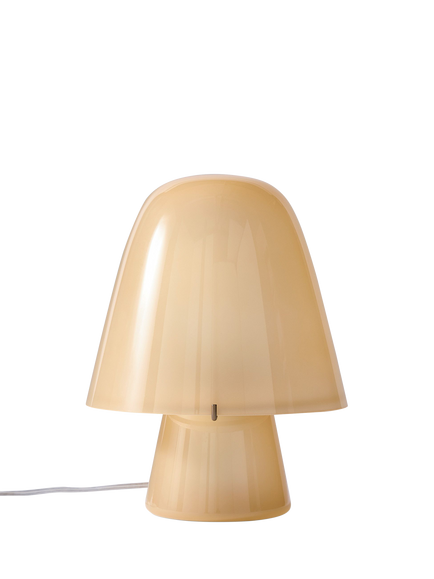 West Elm Gilmore Glass Mushroom Table Lamp, White Natural - view 2, White Natural