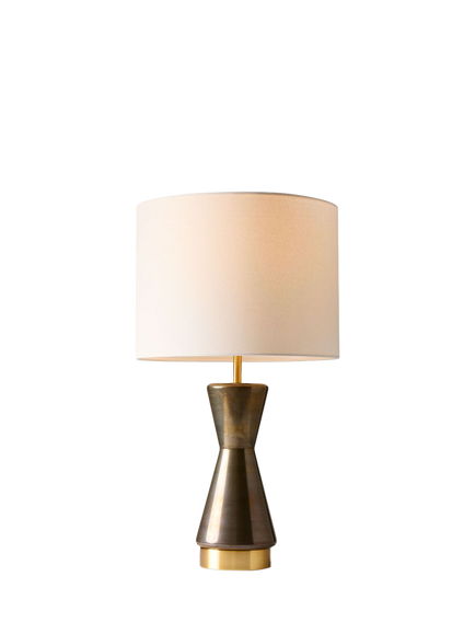 West Elm Metallised Glass Table Lamp, Grey Mid, Grey Mid