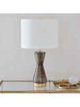 West Elm Metallised Glass Table Lamp, Grey Mid