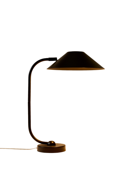 West Elm Shiloh Cone Table Lamp, Black, Metallic Bronze