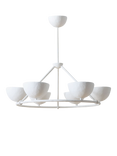 West Elm Florent 6 Arm Ceiling Light, White Natural