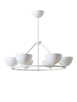 West Elm Florent 6 Arm Ceiling Light, White Natural - view 2, White Natural