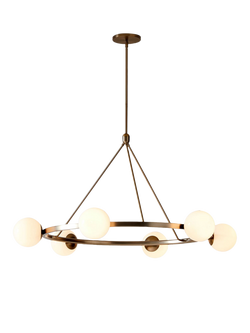 West Elm Hayes 6 Arm Ceiling Light, Metallic Bronze, Metallic Bronze