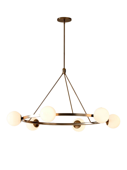 West Elm Hayes 6 Arm Ceiling Light, Metallic Bronze, Metallic Bronze