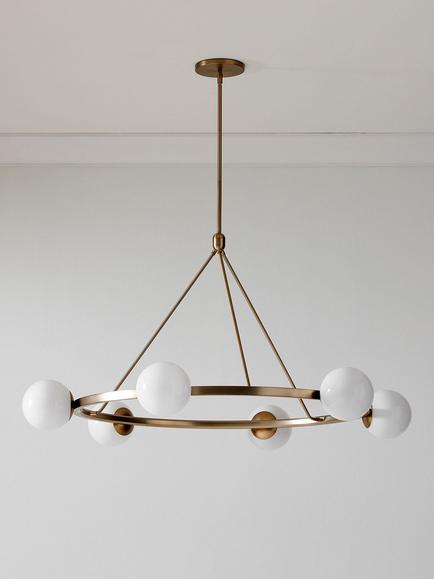 West Elm Hayes 6 Arm Ceiling Light, Metallic Bronze - view 2, Metallic Bronze
